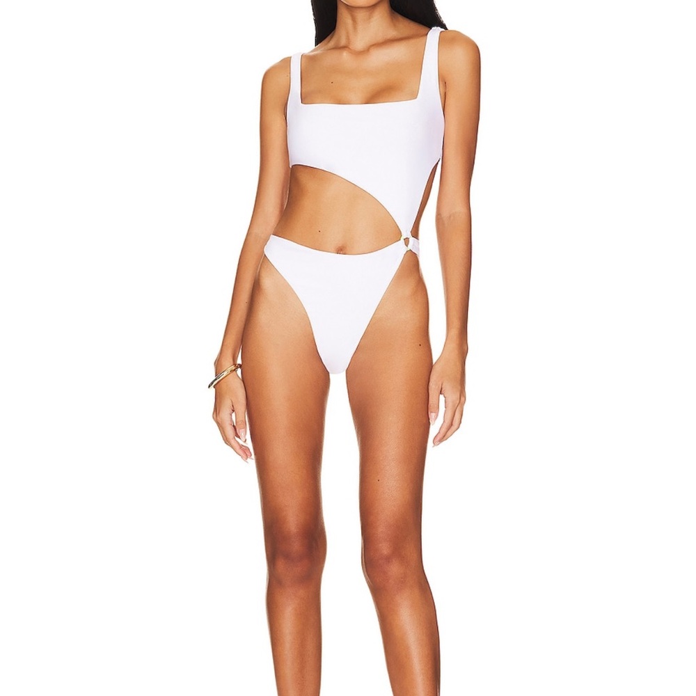 REVOLVE White Cutout One-Piece Swimsuit
